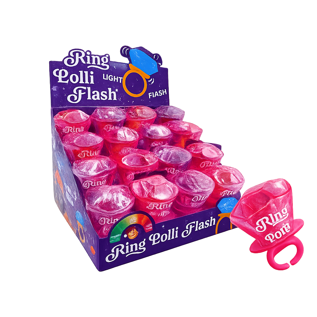💍 Ring Lolli Flash – Sucette Bague Diamant Rose