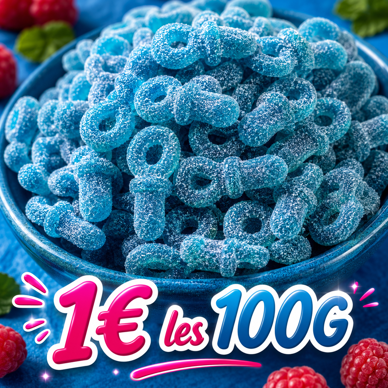 Tétines Bleues Saveur Framboise 💙🩵
